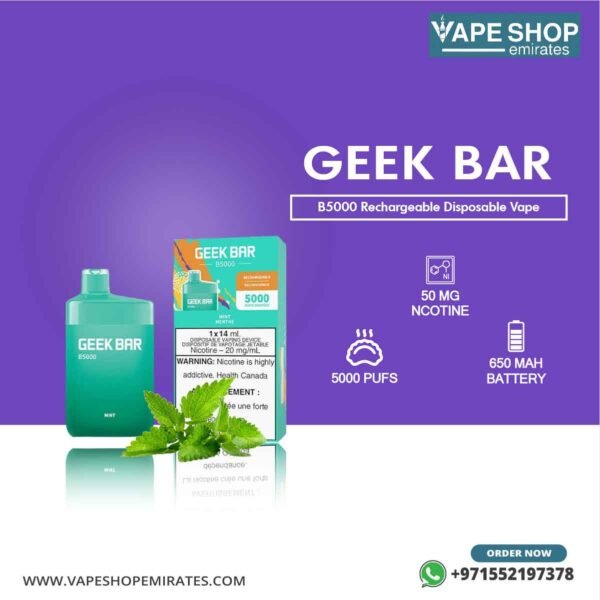 Geek Bar B5000 Rechargeable Disposable Vape in UAE - Image 7