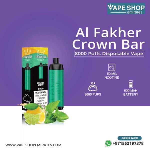 Al Fakher Crown Bar 8000 Puffs Disposable Vape in UAE