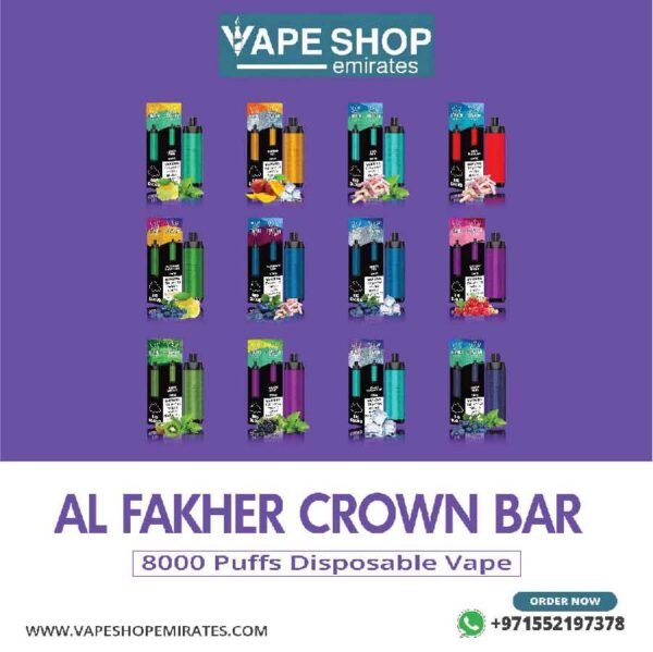 Al Fakher Crown Bar 8000 Puffs Disposable Vape in UAE