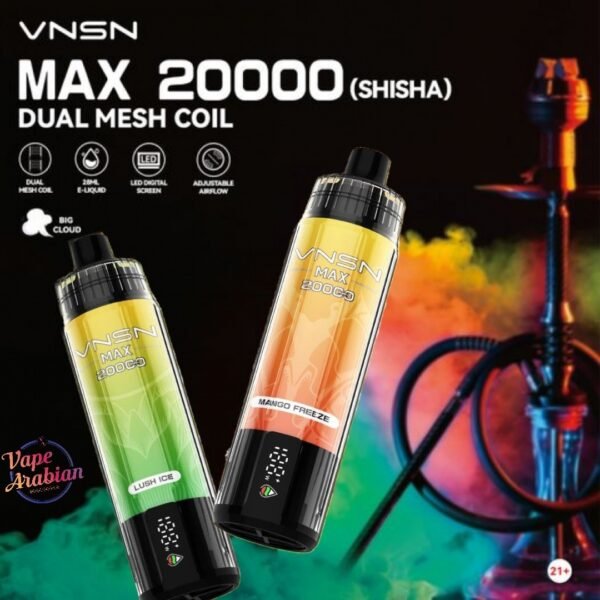 VNSN Max Shisha 20000 Puffs Disposable Vape In UAE - Image 10