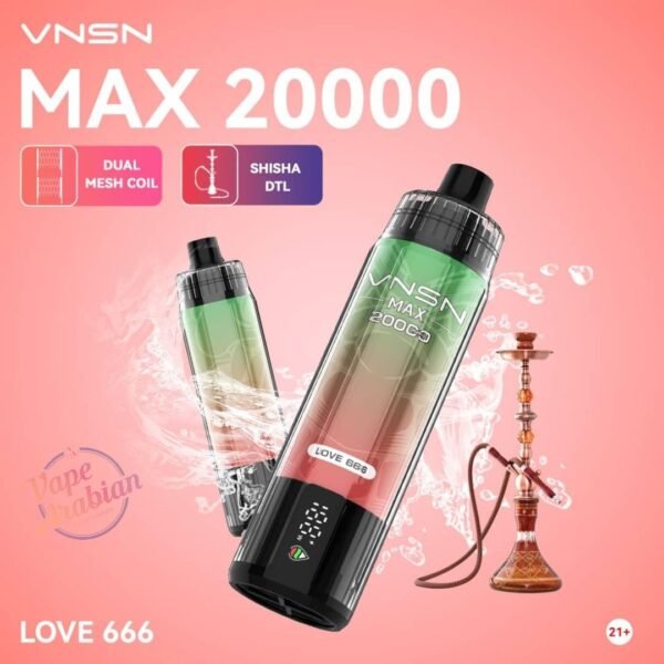 VNSN Max Shisha 20000 Puffs Disposable Vape In UAE - Image 3